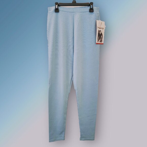 NWT Vintage Lerner New York Light Blue Leggings - Size Large - Picture 1 of 11